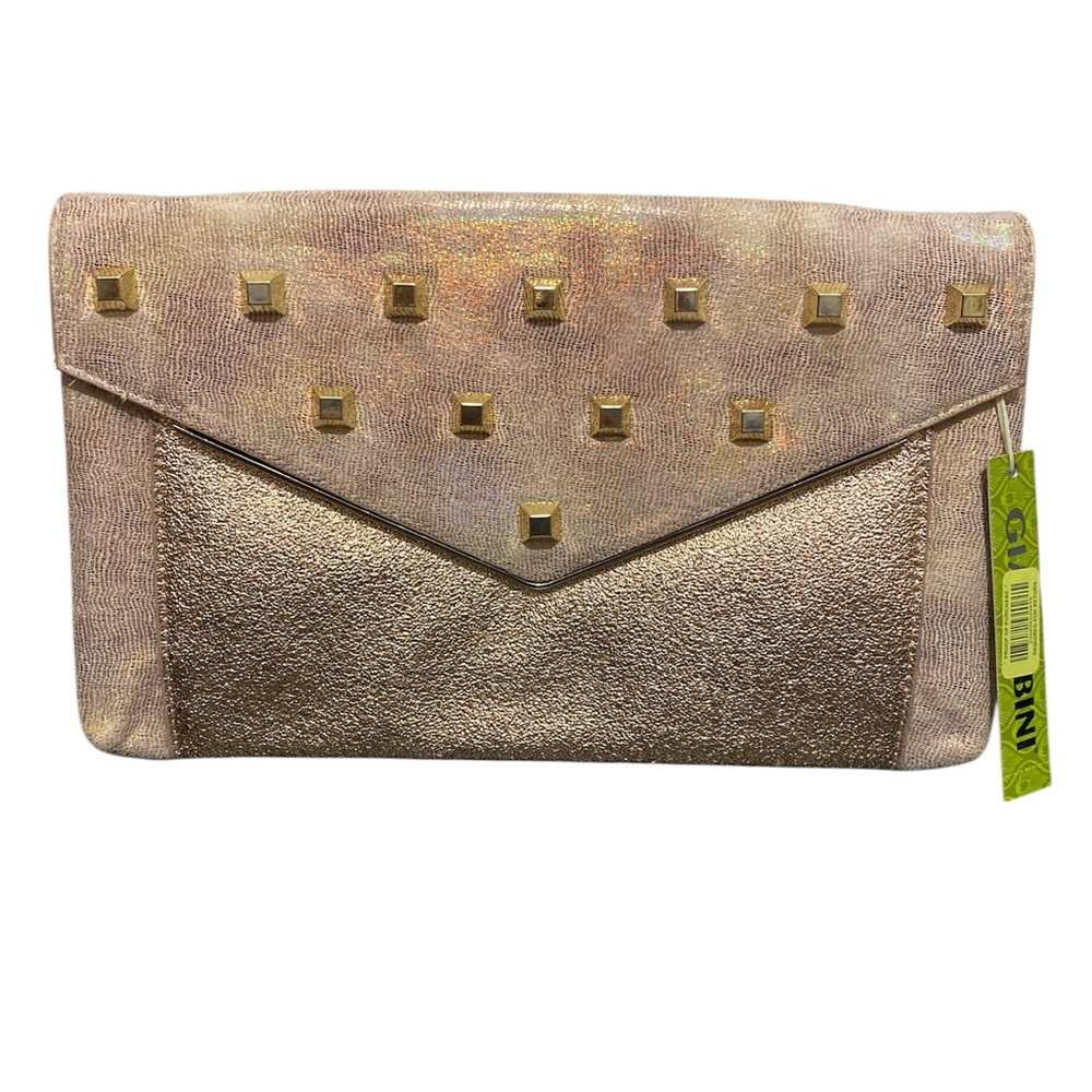 Gianni Bini Metallic Textured Clutch/Crossbody